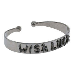 Djula Wish Luck black diamonds and silver bracelet